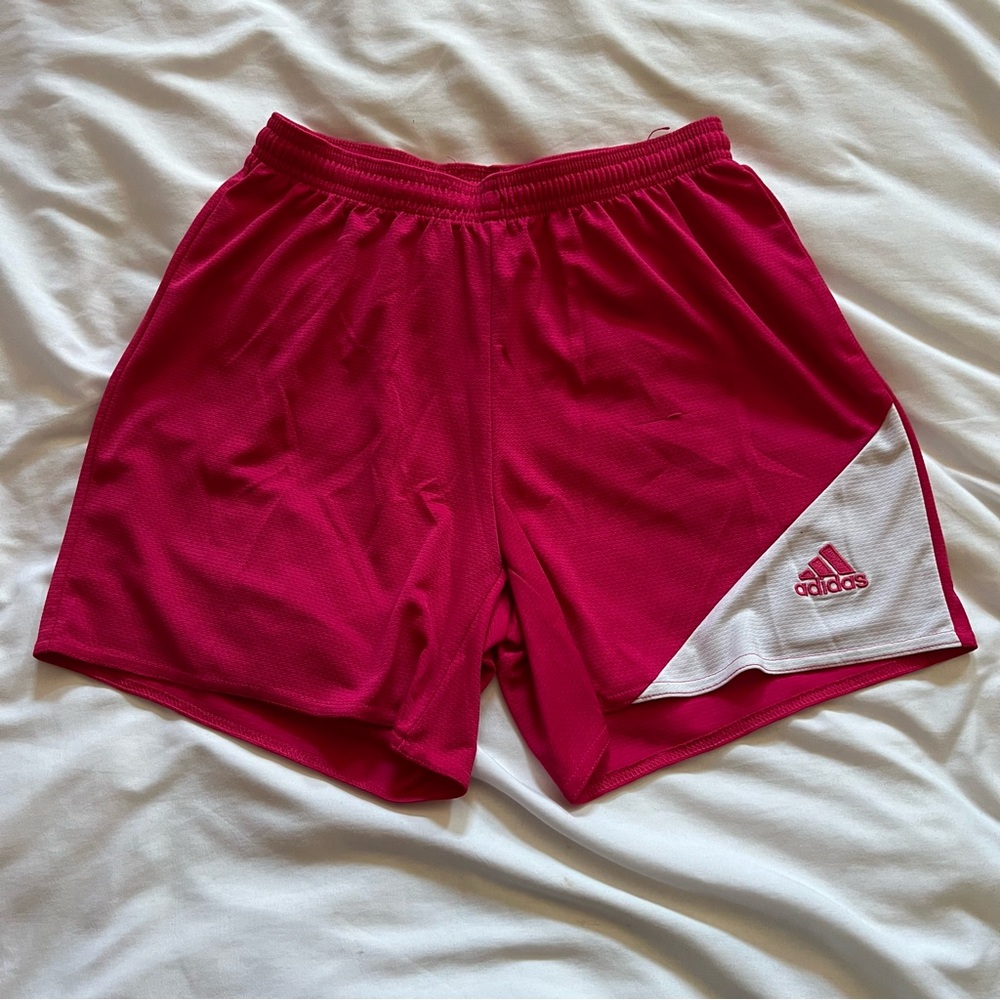 Adidas climalite soccer shorts in pink